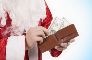 Santa with Cash